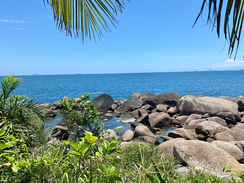 Bangalô Sol: refúgio c/ vista incrível em Ilhabela