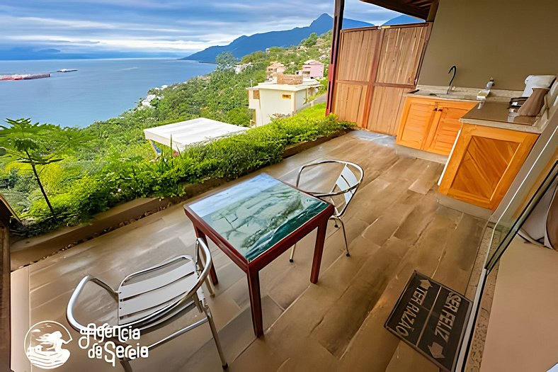 Lindo flat com vista e piscina à 2km da Balsa