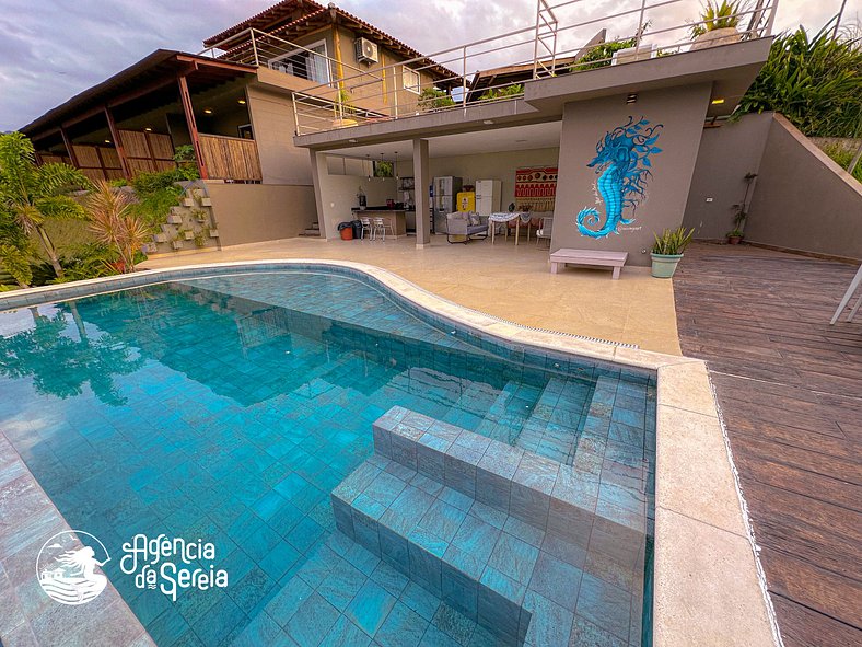 Lindo flat com vista e piscina à 2km da Balsa